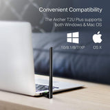 TP-Link Adaptador de WiFi USB AC600 para PC (Archer T2U PLUS)