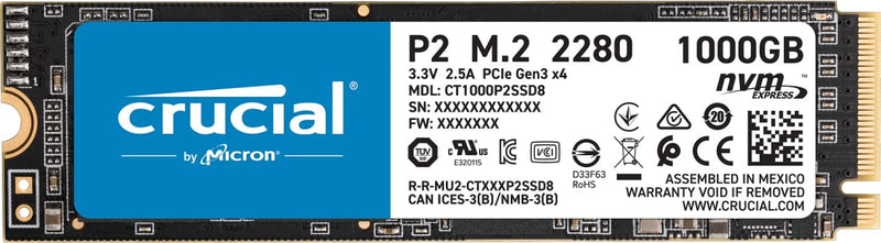 Crucial SSD P2 M.2 NVMe 1000 GB