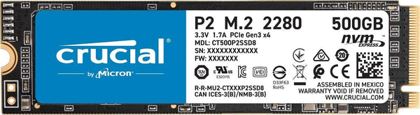 Crucial SSD P2 M.2 NVMe 500 GB