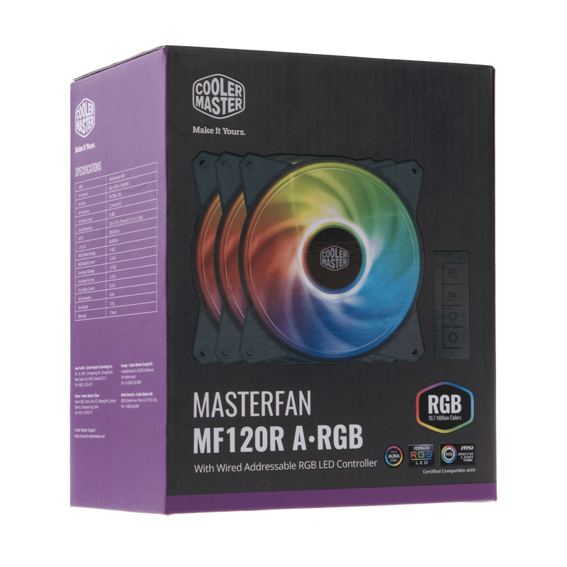 COOLER MASTER MASTER FAN MF120R A-RGB TRIPLE PACK